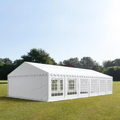 Produktbild von TOOLPORT Partyzelt Festzelt 5x12 m Garten-Pavillon PVC Plane 700 N in weiß Wasserdicht