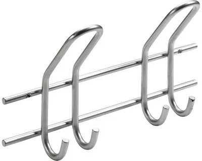 Produktbild von Hettich Garderobenleiste 2 Haken 28,5 x 16,5 x 7,5 cm silber