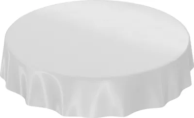 Produktbild von Tischdecke Wachstuch PVC abwaschbar Einfarbig Hellgrau Rund 100cm Schnittkante