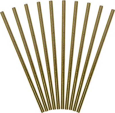Produktbild von 10 Papier-Trinkhalme gold