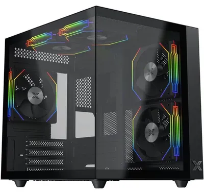 Obrázok produktu pre Xigmatek 90381, PC, Čierna, micro ATX, Mini-ITX, Oceľ, Temperované sklo, Multi, 15 cm
