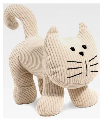 Produktbild von Dekorativer Türstopper im Tierdesign, Türhalter aus Plüsch, ca. 1 kg, fester Halter (Katze)