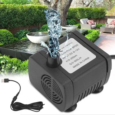 Image de Mini-pompe submersible pour bassin et aquarium - petite pompe de fontaine 6-12 V CC