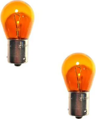 Image de 2 feux clignotants 12 V, 21 W, ampoule à incandescence, jaune, culot Bau15S, 120°, Johns
