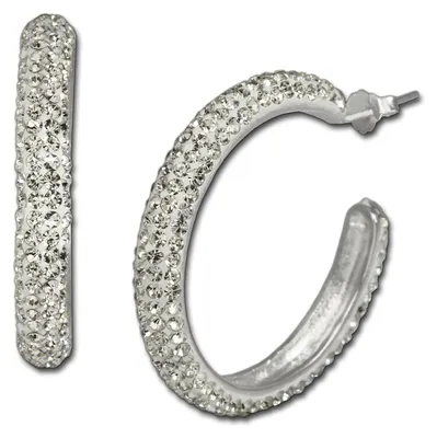 Imagen del producto de Pendientes de botón SilberDream, color blanco, con circonitas brillantes. Modelo: D3GSO212W
