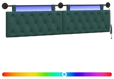 Produktbild von Hängendes Kopfteil Mit LED Licht Dunkelgrün Stoff