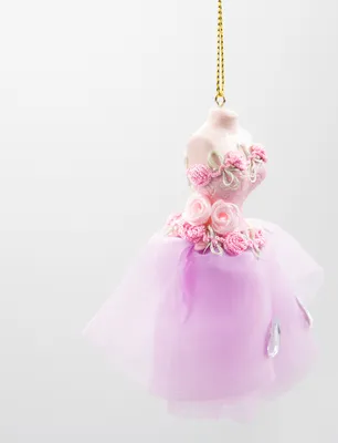 Produktbild von Büste lila Ballerina Weihnachtsschmuck