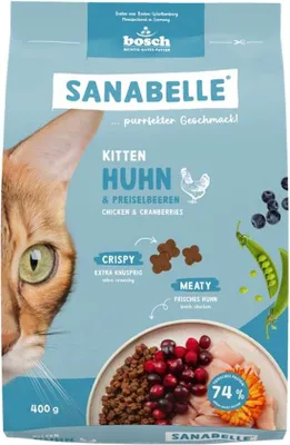 Produktbild von Kitten Trockenfutter mit Huhn, crunchy, für Katzenwelpen und Mutterkatzen, 400 g