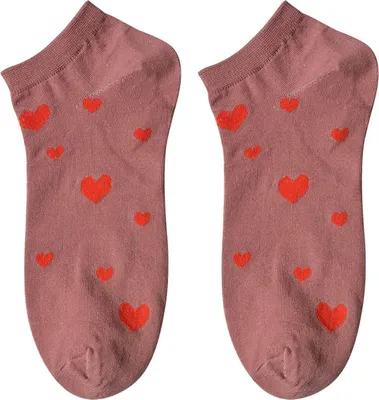 Produktbild von Clayre & Eef Lustige Socken one size Rosa Polyester Herzen