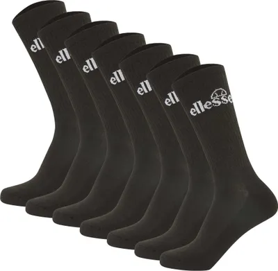 Produktbild von ellesse Uni Sport-Socken, 7 Paar - Trego Sport Sock, Crew Socks, Tennis, Ripp-Bündchen, Logo Schwarz 47-49