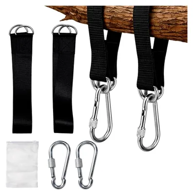 Produktbild von 2-teiliges Schaukelbefestigungsset mit 30 cm Gurten und Karabinern
