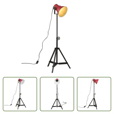 Obrázok produktu pre The Living Store Stojacia lampa 25 W červená 35x35x65/95 cm E27