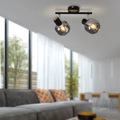 Zdjęcie produktu dla Lampa sufitowa Fumoso E14 31x9cm czarna
