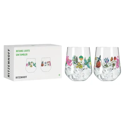 Immagine prodotto di Ritzenhoff Botanic Lights Gin Tumbler 009 010 F24, 2er Set, Olaf Hajek, Ginglas, Kristallglas, 710 ml, 3891002
