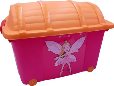 Produktbild von Aufbewahrungsbox mit Rollen Elfe Pirat Schatzkiste Schatztruhe Spielzeugkiste