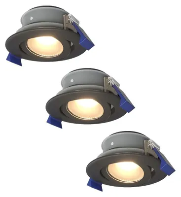 Image de HOFTRONIC - Spot LED encastrable Lima 4W 345lm 4000K IP65 Noir Dimmable GU10