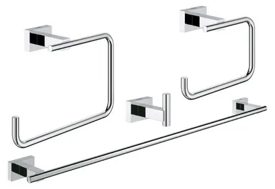 Image de Pack accessoires 4 en 1 ESSENTIALS CUBE GROHE 40778001 - chrome