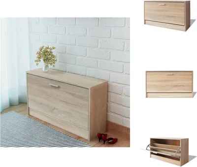 Immagine prodotto di vidaXL Panca per scarpe in rovere 80x24x45 cm - Scarpiere e armadietti