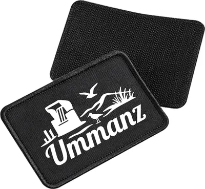 Produktbild von Huuraa Patch Ummanz Strandmotiv Black 10 x 6,5cm Baumwolle Klettpatch für Mütze Geschenkidee