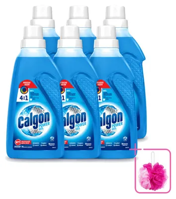 Productafbeelding van 6 x Calgon 3-in-1 ActiClean Gel wasmachinereiniger - 750 ml - Voordeelpakket - 6 stuks