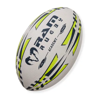 Image de RAM Rugby - Ballon de Rugby Academy Trainer - Taille 3 - Jaune
