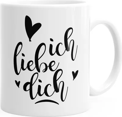Produktbild von Kaffee-Tasse Ich liebe dich Geschenk-Tasse Herz Liebe Geschenkidee Freund Freundin MoonWorks® weiß unisize