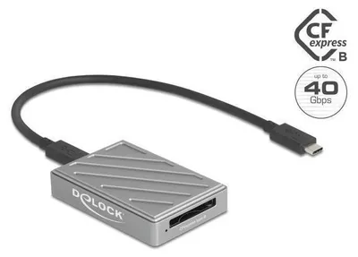 Produktbild von Delock 40 Gbps USB Type-C™ Card Reader fьr CFexpress Typ B Speicherkarten