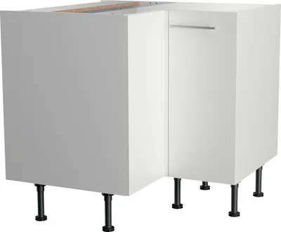 Produktbild von Optifit Eckunterschrank Bengt932 BxTxH 90 x 58,4 x 87 cm weiß matt zerlegt Anschlag reversibel KFBE UEL996-8+