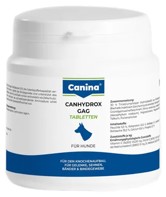 Produktbild von Canina Canhydrox GAG, Hund, Tablet, Gesundheit der Knochen, Zahnpflege, Gesundheit der Muskeln, Junior, Kalzium, Topf