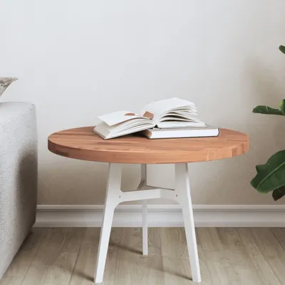 Produktbild von Tischplatte Ø50x2,5 cm Rund Massivholz Buche