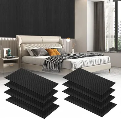 Produktbild von Jayseuw 8 Stück Akustikplatten  selbstklebend Schallschutzplatten Hohe Dichte Wandpaneel Schwarz