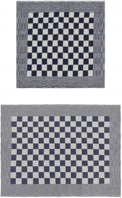 Produktbild von 20-teiliges Handtuch-Set in Blau und Weiß aus Baumwolle