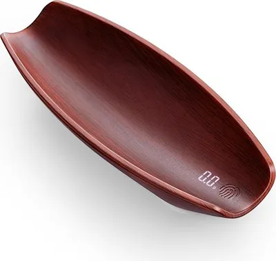 Image de INF Balance Numérique à Thé Couleur Noyer 500g/0,1g avec Chargement USB Rouge