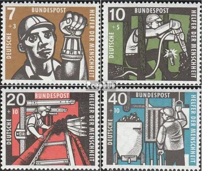 Produktbild von Briefmarken BRD (BR.Deutschland) 1957 Mi 270-273 (kompl.Ausg.) gestempelt Kohlebergbau