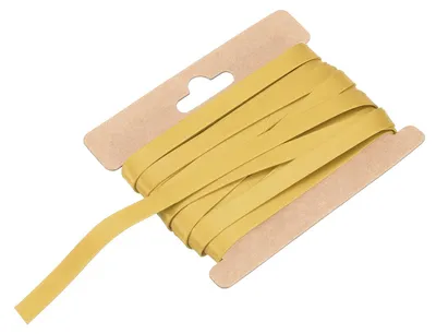 Doppeltes Schrägband, Satin, 1/3 Zoll x 6 Yards, Gold