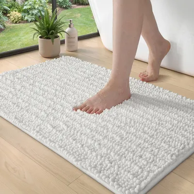 Obrázek produktu pro Koupelnová rohož z mikrovlákna, 40 x 60 cm, savá, protiskluzová, vhodná do koupelny