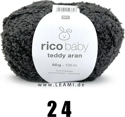 Produktbild von Rico Baby Teddy Aran Dunkelgrau