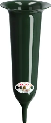 Image de KADAX Vase funéraire en plastique "Latera", vase de cimetière, vases, vase de fleurs, vert, 31 cm