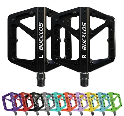 Immagine prodotto di Pedali per bicicletta in nylon, piattaforma da 9/16", neri, antiscivolo, adatti per mountain bike, bici da corsa, gravel bike e bici ibride