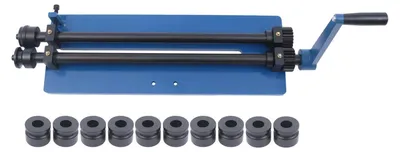 Image de Machine à moulurer / rouleuse à moulures - Outil de formage de tôle - Manuelle - Portée de 45,7 cm - Pour le fer, l'acier doux et l'aluminium - e CE - Bleue