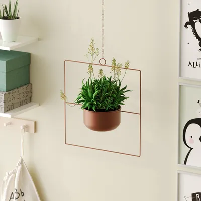 Produktbild von Evila Originals, Hochwertiger Dektopf aus 100% Metall, Kupfer, 40 x 40 x 17 cm | Mit Aufhängung, max. Tragfähigkeit 5 kg | Ideal für moderne Wohnräume, stilvolles Design.