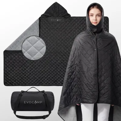 Produktbild von Evocamp Outdoor-Decke, Poncho-Liner, wasserabweisend, 200x140 cm, ultraleicht, kompakt für Reisen, Wandern, Camping und Outdoor-Aktivitäten