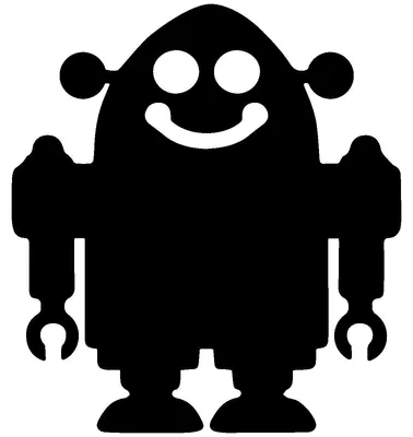 Zdjęcie produktu dla Naklejki tablicowe – zmywalne naklejki ścienne – ROBOT + 4 KREDY W PŁYNIE – 50 x 45 cm