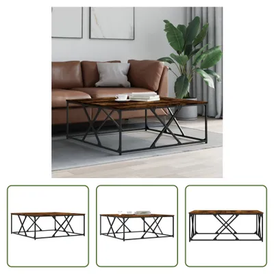 Produktbild von The Living Store Couchtisch Räuchereiche 100x100x40 cm Holzwerkstoff