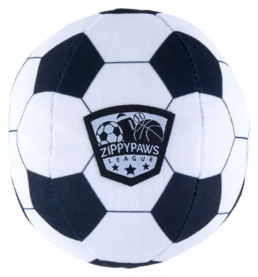 Obrázek produktu pro Zippy Paws ZP938 SportsBallz – fotbalová hračka pro psy, 200 g, rozměry 16,5 x 16,5 x 16,5 cm