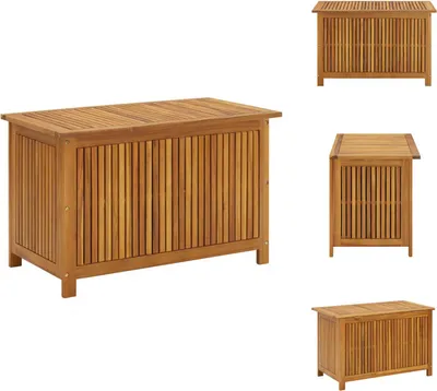 Image de vidaXL Coffre de jardin 90x50x58 cm bois massif acacia - Coffres de jardin