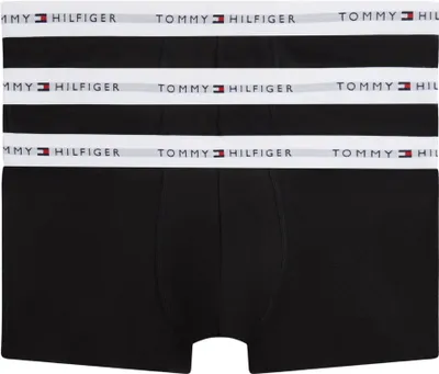 Produktbild von Tommy Hilfiger Herren 3er Pack Boxershorts Trunks Set Low Rise mit Logobund, Sch