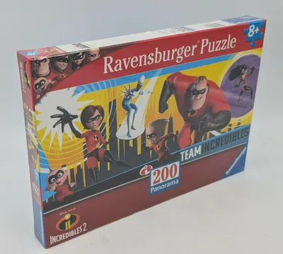Produktbild von Ravensburger Puzzle 128433 Team Incredibles 200 Teile Panorama Disney Pixar