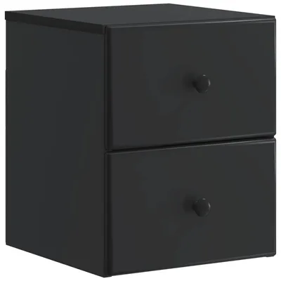 Productafbeelding van Wandbeugel Bedkast Zwart 34,5 x 33 x 40 cm Bewerkt hout