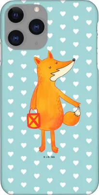 Produktbild von Mr. & Mrs. Panda Iphone 11 Pro Handyhülle Fuchs Laterne - Türkis Pastell - Geschenk, Sankt Martin, Premium Kunststoff, Selbstbewusst, Handy Case